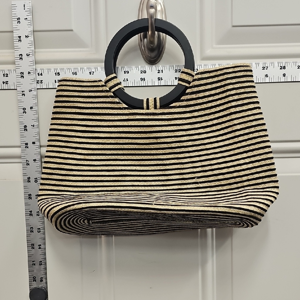 Striped, Black, Wedding, Travel, Casual, Summer, Vintage, Mini, Purse, Classic